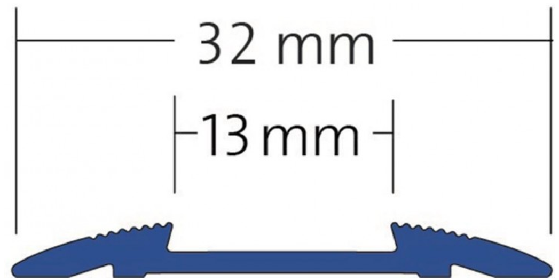 Dural Tredsafe 32мм*2,5м Гишгүүрний ирмэг хальтирахгүй (мөнгөлөг)