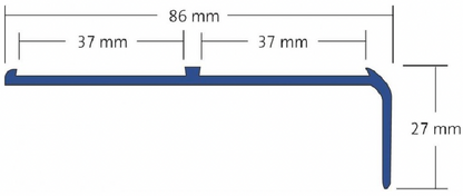 Dural Tredsafe 86мм*2,5м Гишгүүрний Г ирмэг хальтирахгүй (мөнгөлөг)