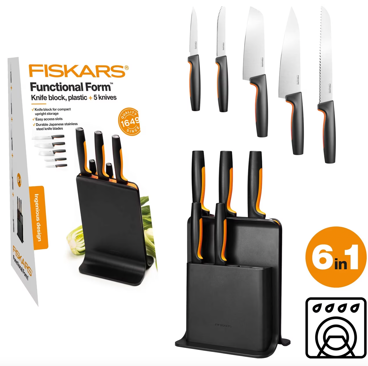 Fiskars Basic Хутганы цуглуулга, хуванцар 5ш