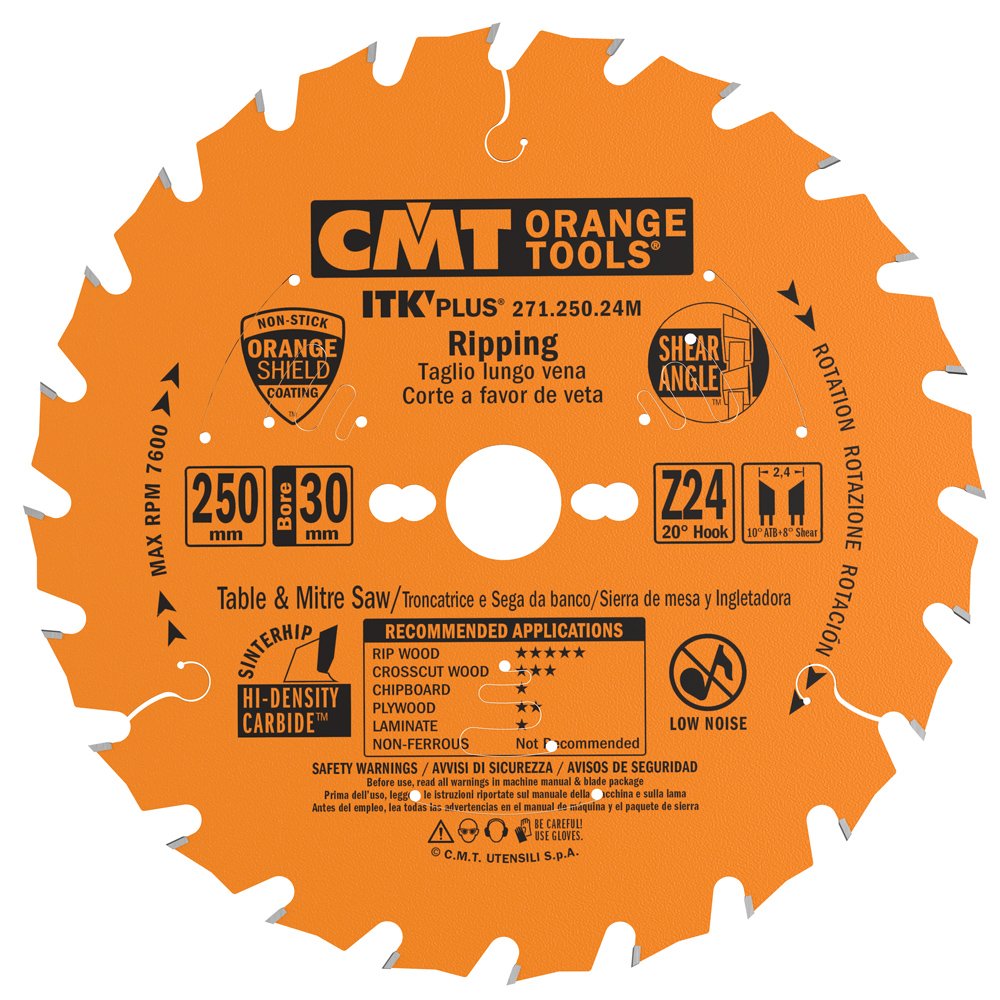 CMT ITK+ 250x2.4x30мм Хөрөөний ир, 24шүд (ширхэгийн дагуу,эсрэг)